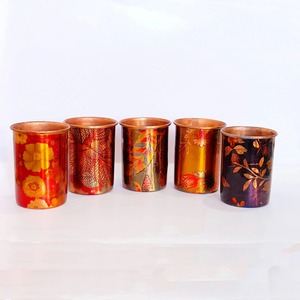Metal Floral <b>Drinkware</b> Set 5pcs Decorative Home Use Cups - Product Image 4