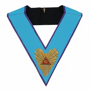 Worshipful Master <b>Collar</b> Grand Glory Machine Embroidered Regalia Blue Lodge Ceremonial Apron OEM ODM Wholesale - Product Image 1