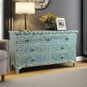Cómoda Moderna de Alta Calidad Hecha a Mano con Incrustaciones de Hueso Ecológicas, Mueble de Salón, Cómoda, India - Product Image 1