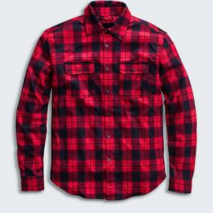 Camisa de Franela Casual de Manga Larga Azul y Negra para Hombre, 100% Algodón, Logotipo Personalizado, Estilo Clásico Urbano, Transpirable y de Secado Rápido para Primavera - Product Image 4