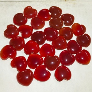 Piedra Preciosa de Ónix Rojo Natural en Forma de Corazón, Cristal Tallado en Forma de Corazón, Cabujón Plano para Reiki, Sanación y Joyería - Product Image 1