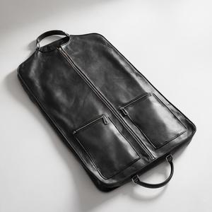 Modern Executive Genuine Leather Casual Zipper Closure Suit <b>Carrier</b> Garment Bag Protection Premium Travel <b>Dress</b> Case LSC-0025 - Product Image 2