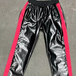 Chándal de cuero con cremallera para hombre, de manga larga, con logotipo personalizado y cómodo, chándal de cuero para hombre - Product Image 5