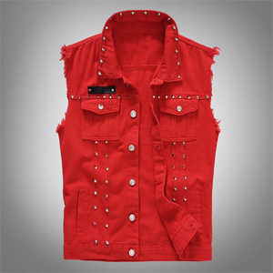 Chaqueta sin Mangas para Hombre, Estilo Formal, Color Rojo, Cuello Camisero, Ropa Exterior de Invierno, Impermeable, Ecológica y Reversible - Product Image 4