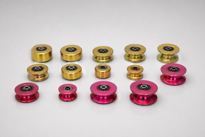 Heavy duty industrial pulley <b>roller</b> assembly with precision machined <b>metal</b> components for efficient rotation support in mechanic - Product Image 6