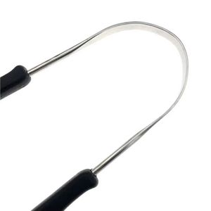 Raspador de Lengua con Mango de Silicona Negra, Acero Inoxidable en Forma de U, Agarre Ergonómico Antideslizante, Eliminador de Bacterias Orales y Mal Aliento para Adultos - Product Image 5
