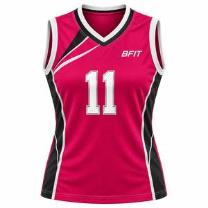 Ensemble d'uniformes de volley-ball personnalisés haut de gamme pour femmes, sans manches, respirant, anti-humidité, séchage rapide, maillot d'équipe, athlétique - Product Image 3