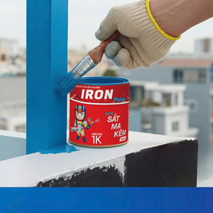 Peinture Red Dragon Thai Khang 1K, couche de finition acrylique liquide pour structures en acier galvanisé, séchage rapide, application au pinceau, au pistolet ou au rouleau - Product Image 1