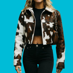 Chaqueta de Cuero Vacuno para Mujer, Diseño Personalizable, Colección de Invierno Cálida y Moderna, Chaquetas de Cuero Vacuno de Alta Calidad para Mujer - Product Image 1