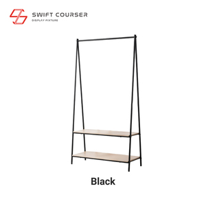 Multi-Functional Modern 2 Tier for Metal & Wood Shelves Floor Standing Clothing <b>Rack</b> - Product Image 6
