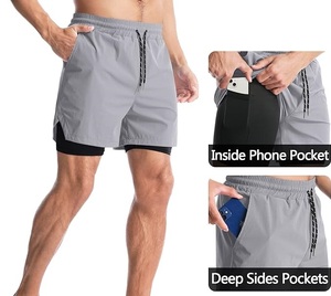 Pantalones Cortos Casuales para Hombre, Pantalones Cortos Deportivos de Poliéster para Gimnasio, Baloncesto, Ropa Deportiva, Pantalones Cortos de Playa, Pantalones Cortos para Correr, Yoga - Product Image 2
