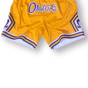Pantalones Cortos Deportivos de Baloncesto Omega Psi Phi 2026 de Alta Calidad con Logotipo Personalizado, Ropa Deportiva Casual a la Moda para Hombre, 100% Algodón, Resistentes al Viento - Product Image 4