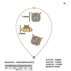 Collier pendentif en or et diamant, coupe coussin, avec halo, pour femme, cadeau, bijoux de mariage et de fête - Product Image 5