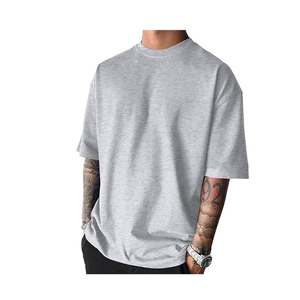 เสื้อยืดโอเวอร์ไซส์ผู้ชาย แขนสั้น เสื้อยืดน้ำหนักเบา ผ้าฝ้ายสั่งทำพิเศษ สไตล์หลวม เสื้อยืดผู้ชายคุณภาพสูง - Product Image 5
