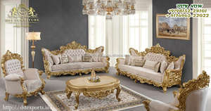 Canapé-lit de Style français argenté métallisé, ensemble de 7 places, meubles de salon, finition argentée, luxueux, Style européen - Product Image 5