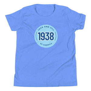 Youth <b>Light</b> Blue Graphic T Shirt <b>Circle</b> Design Crew Neck Soft Cotton Short Sleeve Kids Casual Everyday Fashion Apparel - Product Image 1