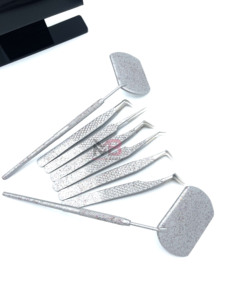 Pinzas para Pestañas de Acero Inoxidable Personalizadas a Precios Económicos, Pinzas para Extensión de Pestañas con Punta de Fibra de Buena Calidad - Product Image 1