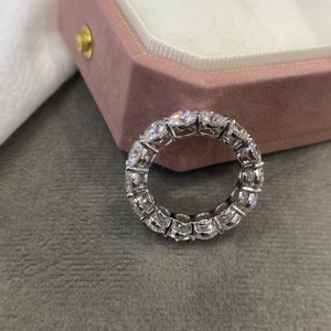<b>Top</b> Selling Luxury Moissanite Diamond Ring for Women in Sterling <b>Silver</b> Wedding Engagement Jewelry Gift For Sale - Product Image 4