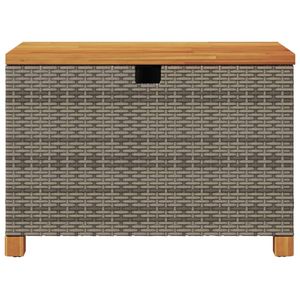 Caja de Almacenamiento para Jardín en Ratán Sintético Gris y Marrón, 31.5x15.7x18.9 Pulgadas - Product Image 4