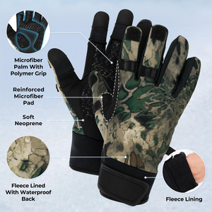 Guantes de pesca sin dedos con protección UV50+ personalizados al por mayor, ajustables y elásticos con agarre superior en la palma. - Product Image 4