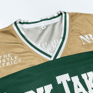 Camiseta de fútbol americano personalizada de malla, 100% poliéster de secado rápido, manga corta, estilo béisbol, uniforme deportivo OEM al por mayor - Product Image 5