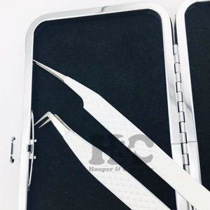 Pince à épiler à 90 degrés Volume droit Isolation pince à cils Durable Meilleure qualité Fibre Pointe Extension Pince à épiler Logo vison - Product Image 6