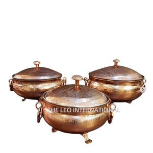 Olla para Servir Comida Caliente con Diseño Árabe, Aislada, para Decoración de Mesa de Comedor en Restaurantes de Lujo, Forma Redonda - Product Image 2