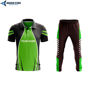 Men's Blue White Geometric Print Sports Kit Short Sleeve cricket uniform With Matching <b>Pants</b> Breathable Regular Fit All Seasons - Product Image 3