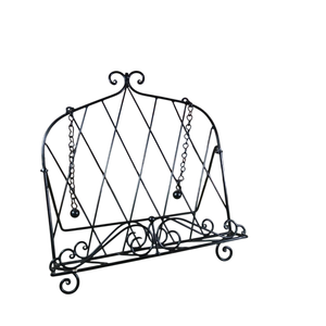 Nouvelle Arrivée Support de Livre en Métal Forgé Noir pour la Décoration de la Maison, du Bureau et du Salon - Product Image 6