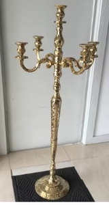 Best Quality Metal Royal Design Gold Finishing <b>Candelabra</b> and Lanterns for Wedding Christmas & Floor Decoration-Eco-Friendly - Product Image 5