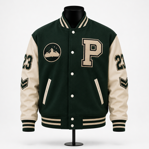 Chaquetas Letterman de Chenille Personalizadas, Cuerpo de Mezcla de Lana, Iniciales Personalizadas para Graduados de Marcas Estadounidenses - Product Image 4