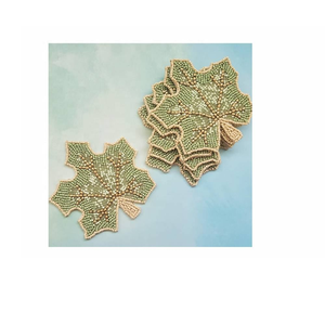 Designer Beaded Coaster <b>Set</b> Premium Handcrafted Coasters for Kitchen & Dining At <b>Cheap</b> Price - Product Image 1