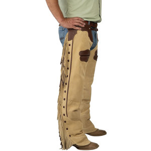 Pantalones de cuero de gamuza con costuras duraderas para trabajo en ranchos y actividades al aire libre - Product Image 1