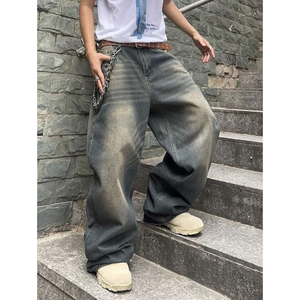 New Fashion Custom Design Slim Straight <b>Jeans</b> for Men Breathable Acid Wash Denim Pants High Quality 100% Cotton Low Price - Product Image 4