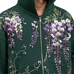 Sweat-shirts à capuche streetwear personnalisés brodés unisexe en polaire premium, pulls molletonnés, marque privée, OEM, ODM, vente en gros, vêtements de mode - Product Image 6