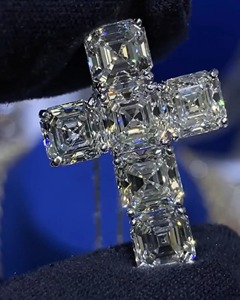 Best quality Diamond <b>Cross</b> Pendant Prong Setting Religious Christian Jewelry Unisex Fine <b>Chain</b> Bracelet - Product Image 1