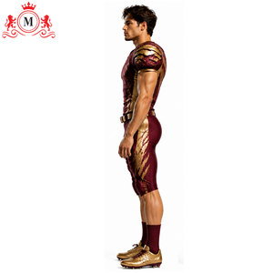 Uniforme de football américain pour hommes adultes de qualité supérieure, respirant, 100% polyester, vêtements de sport - Product Image 4
