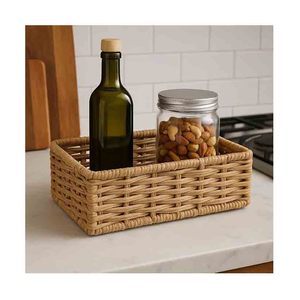 Unique Design Reasonable Price Handmade Woven Rattan <b>Storage</b> <b>Basket</b> For Kitchen Ware Home Tabletop Decoration Bathroom Tools - Product Image 1