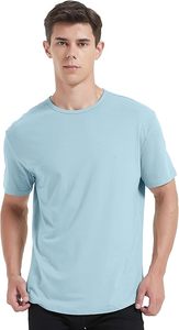 เสื้อยิมผู้ชาย OEM/ODM ผ้ายืด/โพลีเอสเตอร์ พิมพ์โลโก้ตามสั่ง แห้งเร็ว เสื้อวิ่งออกกำลังกาย เสื้อสำหรับออกกำลังกาย - Product Image 4