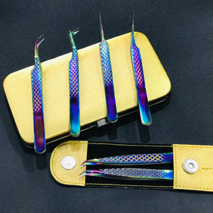 แหนบต่อขนตา Somofy Enterprises Private Label สีชมพู ปรับระดับความหนาได้ พร้อมโลโก้สั่งทำ ปลายแหลม 90 องศา ทำจากสแตนเลสสตีล สำหรับต่อขนตา - Product Image 5