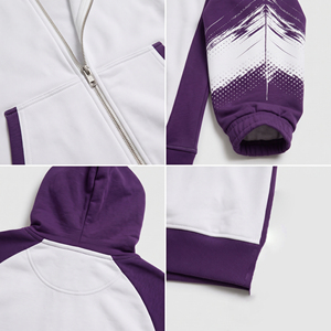 Wholesale Men's Full Zip Hoodie Custom Printed Men Hooded <b>Jacket</b> Printed French Terry Zip-up Hood Men Breathable Zipper Hoodies - Product Image 6