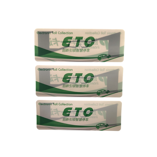 860-960MHz Long Range Printable UHF RFID Windshield Tag Car Sticker Label for Vehicle ETC Parking