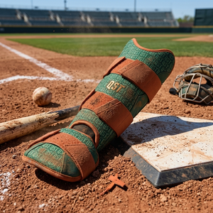 QST New Arrival Baseball Batting Shin Guard Professional Softball Leg Protection Non-Slip <b>Elastic</b> Hook Loop Closure Shin Guards - Product Image 4