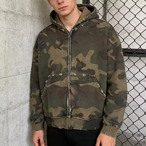 Sweat-shirt à capuche camouflage pour homme, coupe classique, 100% coton, tissu éponge français respirant, style décontracté pour l'automne - Product Image 4