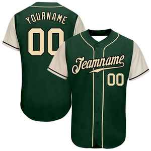 Maillot de baseball pour homme, taille adulte, imprimé numérique personnalisé, 100 % polyester, respirant, anti-humidité, col en V, cousu - Product Image 3