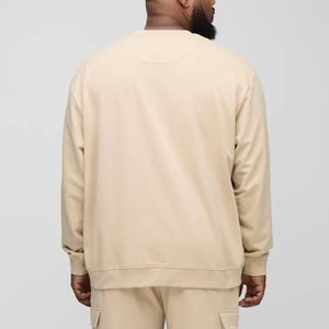 Sweat-shirt oversize en tissu 100% coton lourd, style décontracté, design unique, épaules tombantes, manches longues, pour homme - Product Image 2