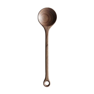 Hand Crafted <b>Wooden</b> Ladle <b>Spoon</b> with Long Handle and Hanging Loop Durable Natural <b>Cooking</b> Utensil for Soup and Stew - Product Image 1