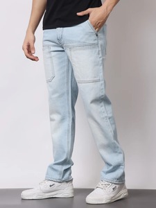 Jean en denim décontracté à jambe large pour les voyages de week-end – Pantalon d'aventure pour l'aéroport et les road trips, écologique - Product Image 5