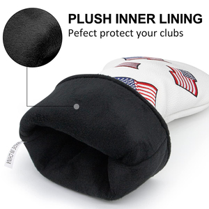 Funda de golf personalizada OEM de cuero PU ligero con diseño elástico para driver, con forro interior suave y antideslizante - Product Image 4
