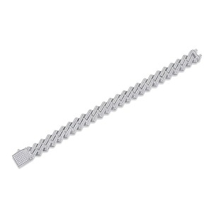Pulsera de diamantes personalizada de lujo, muy demandada, con acabado plateado, para bodas y fiestas, disponible a un precio razonable. - Product Image 2